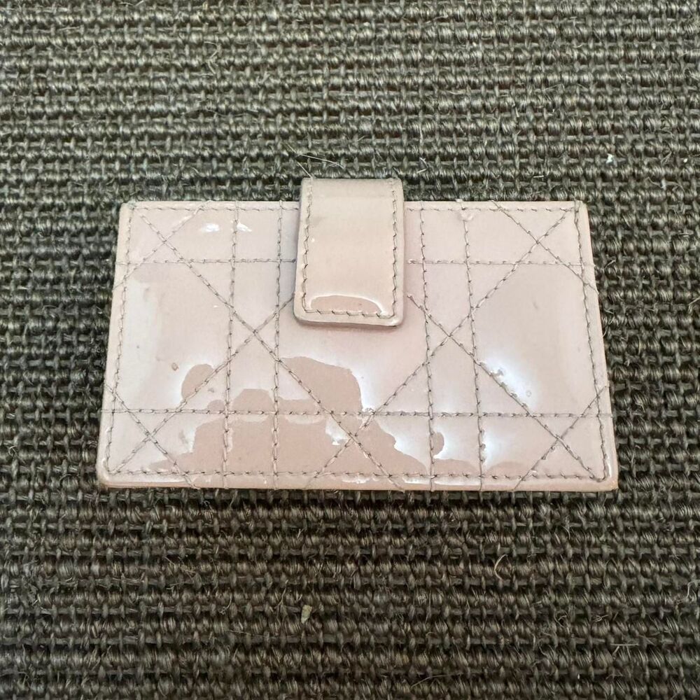 Christian Dior Light Pink Lady Dior 5 Gusset Card Holder MSRP $600